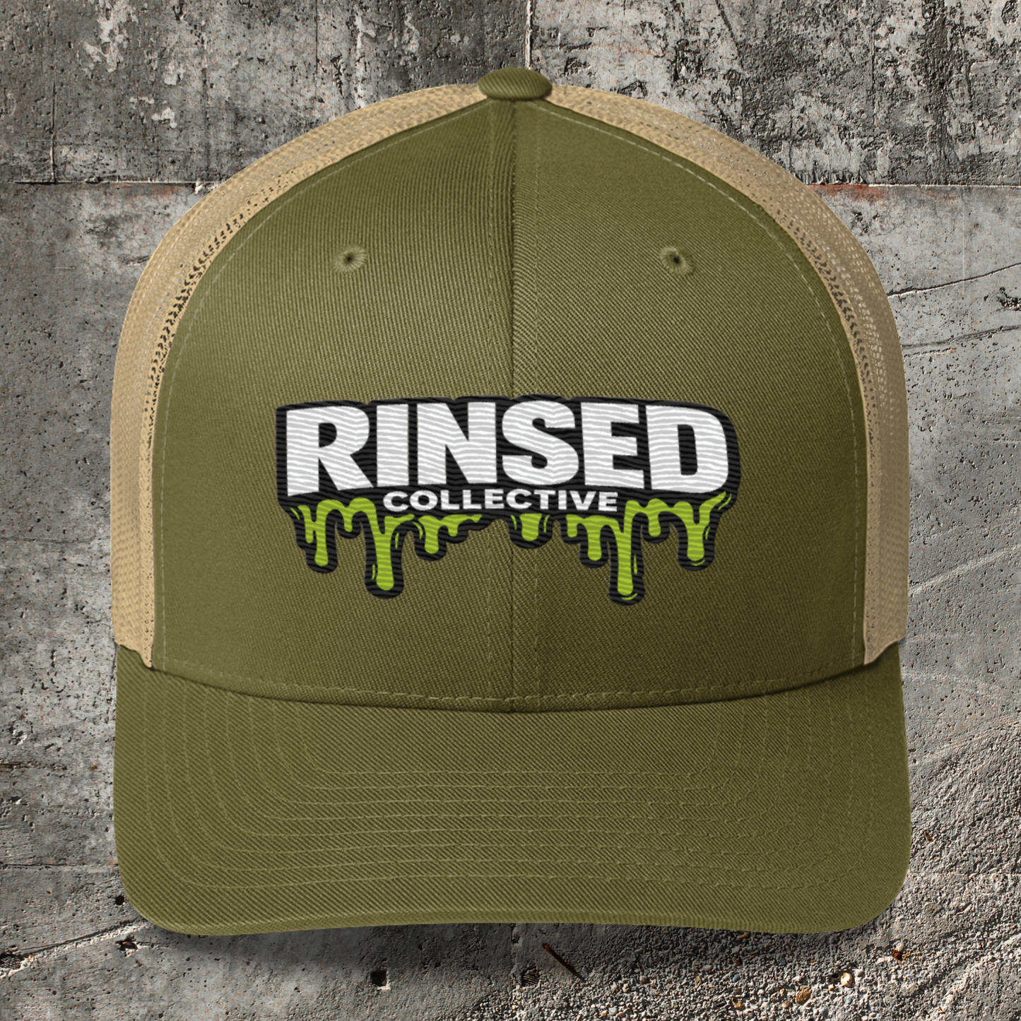 Classic Green Slime Logo – Embroidered Trucker Hat