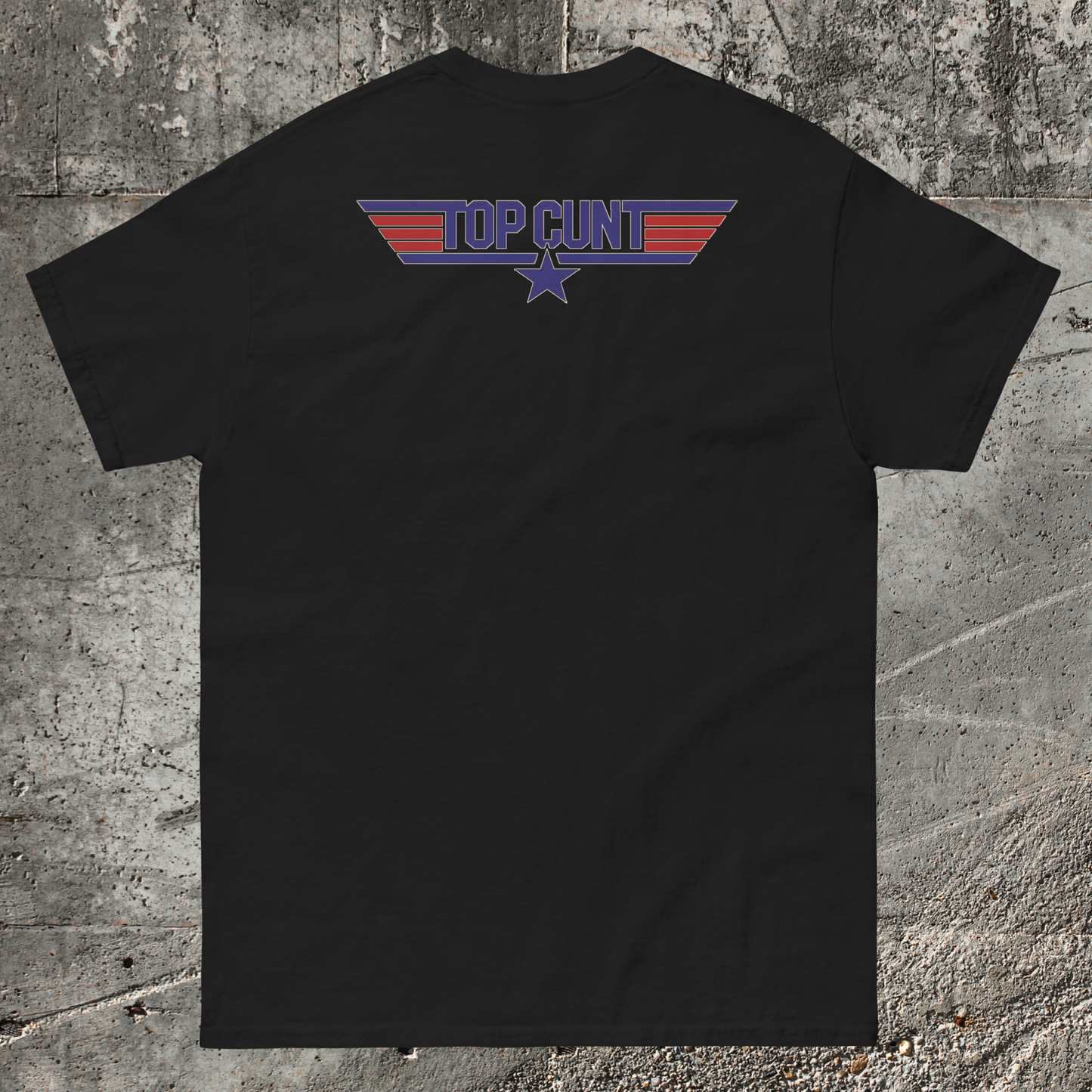 TOP C#NT – Blue & Red Logo Graphic Tee