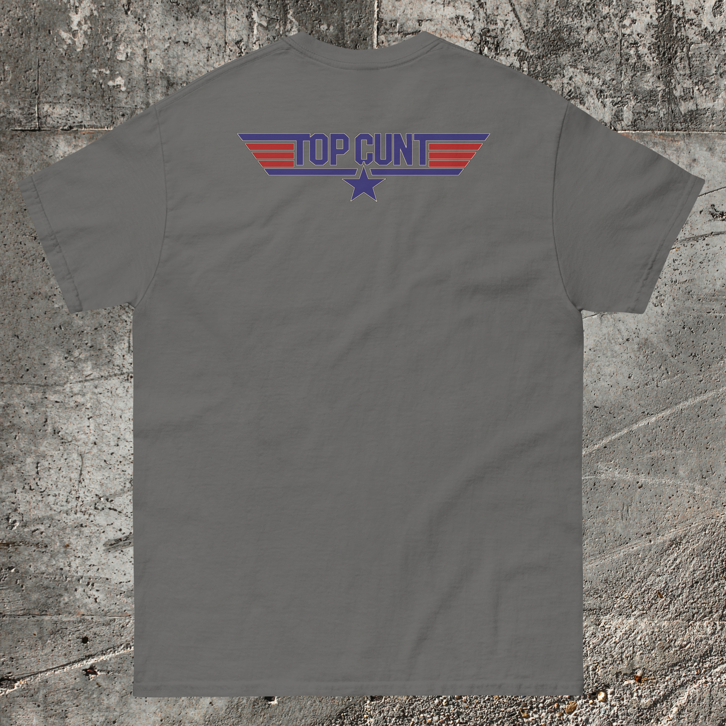 TOP C#NT – Blue & Red Logo Graphic Tee