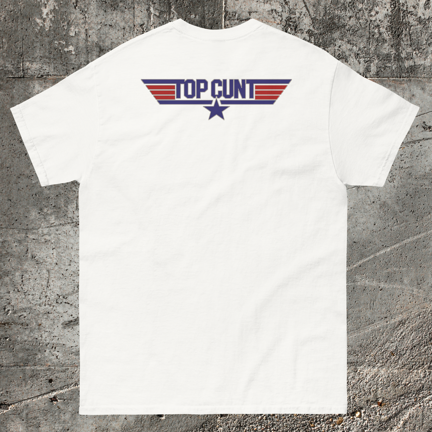 TOP C#NT – Blue & Red Logo Graphic Tee